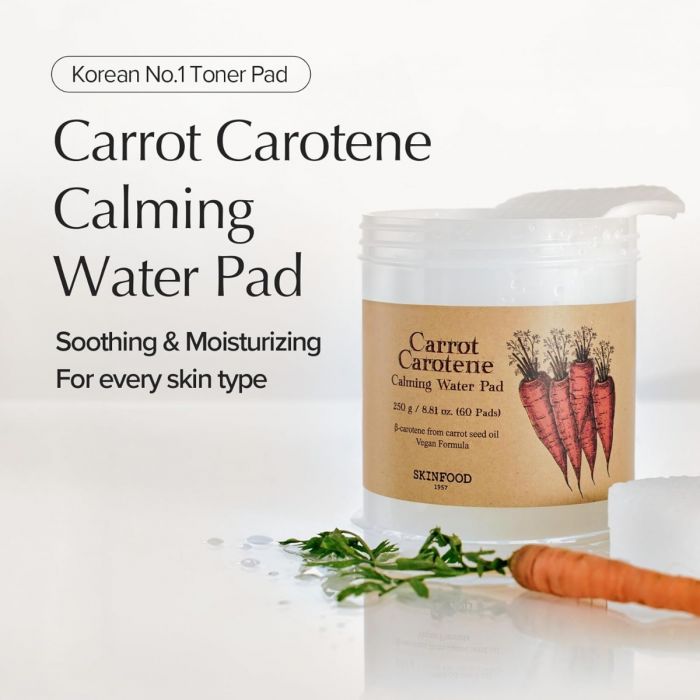 SKINFOOD - Carrot Carotene Calming Water Pad 60pcs