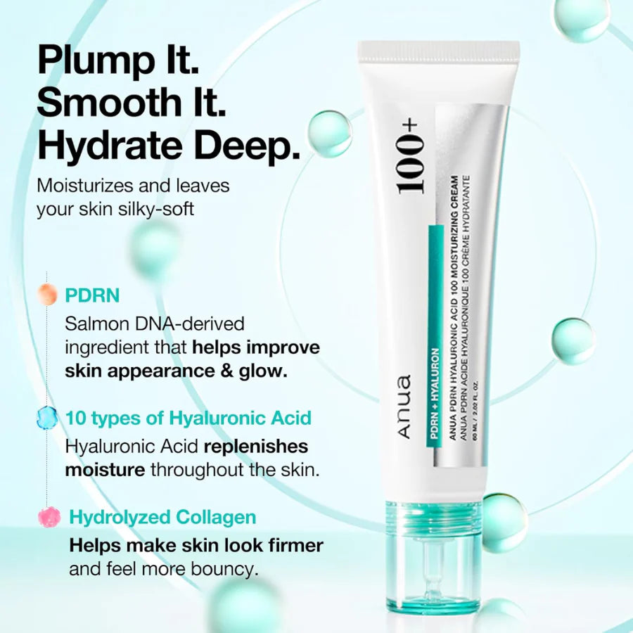 Anua - PDRN Hyaluronic Acid 100 Moisture Cream 60ml