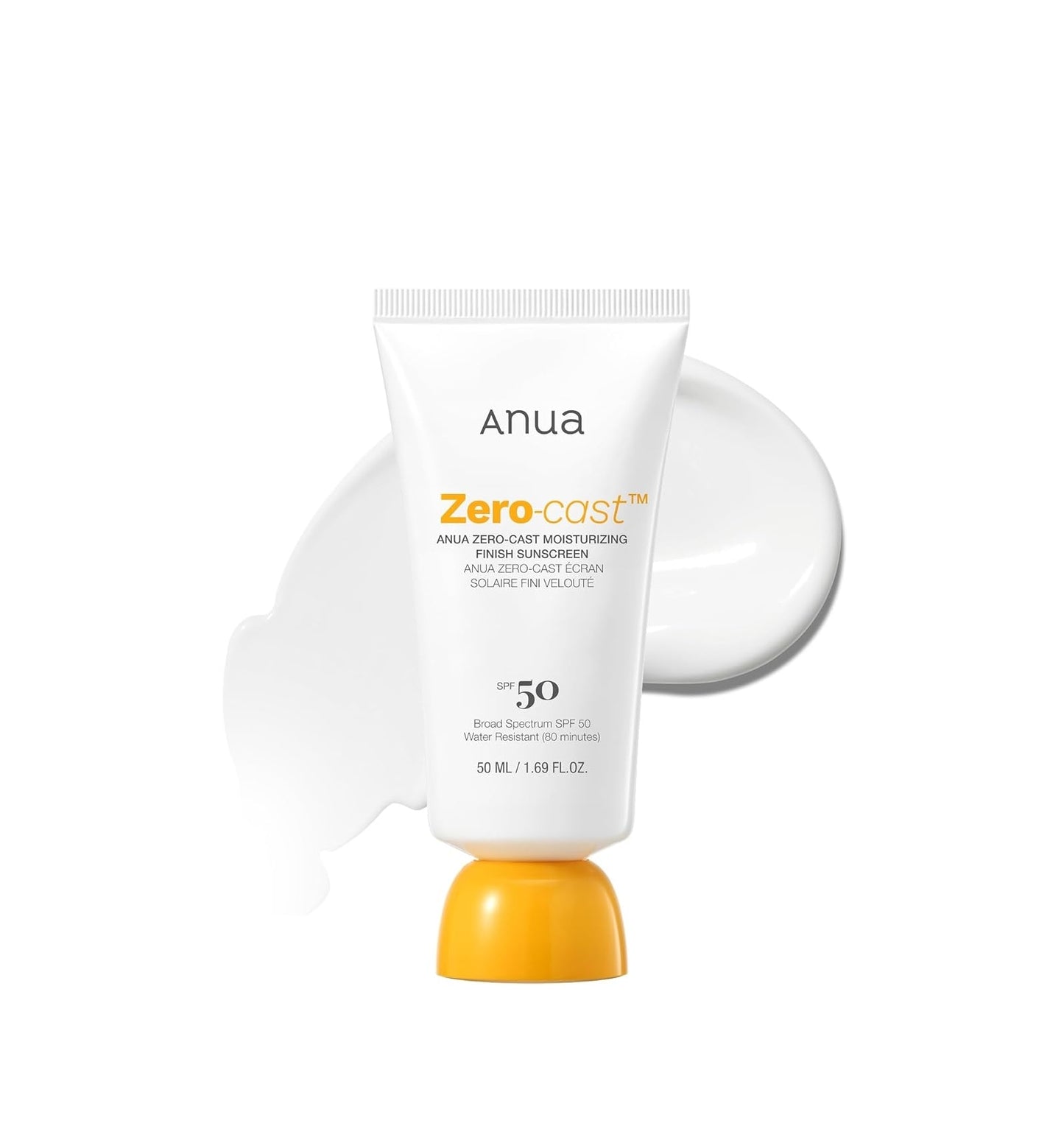 Anua - Zero-cast Moisturizing Finish Sunscreen SPF 50+ PA++++ 50ml.