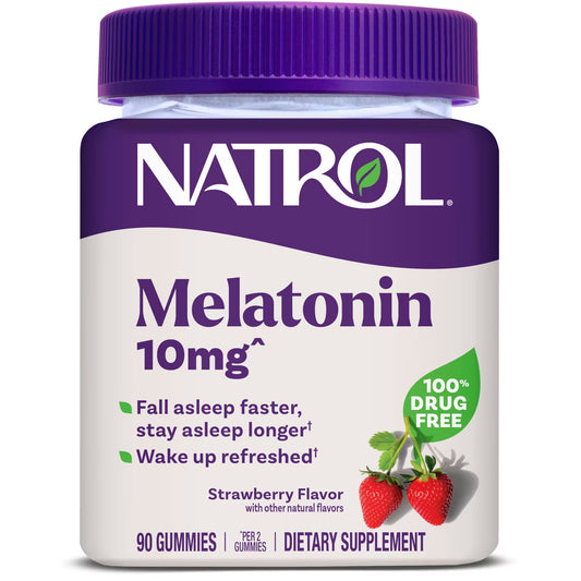 Natrol - Melatonin 10mg Sleep Aid Gummies - Strawberry - 90ct