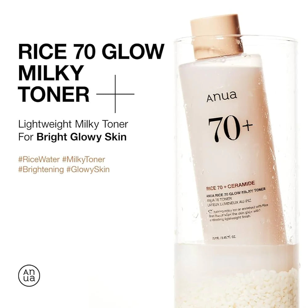 Anua - Rice 70 Glowy Milky Toner 250ml