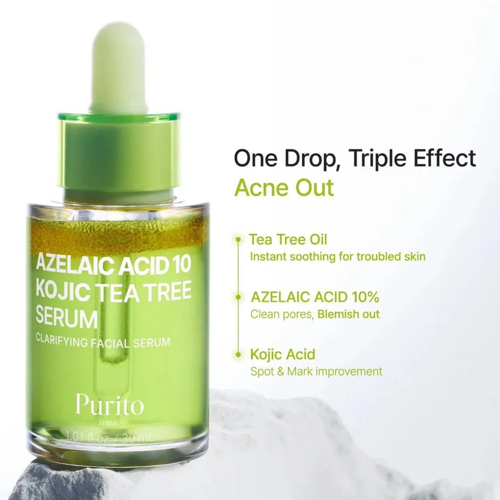 PURITO - Azelaic Acid 10 Kojic Tea Tree Serum- 30ml