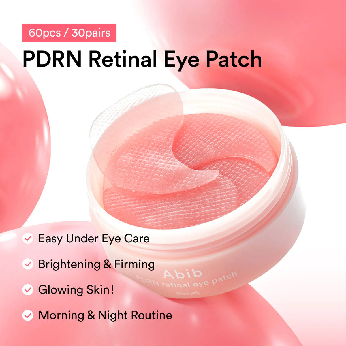 Abib - PDRN Retinal Eye Patch Glow Jelly 30 Pares
