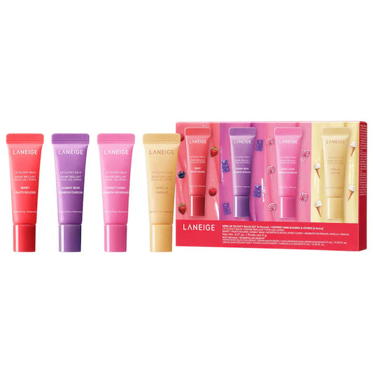 Laneige - Mini Lip Glowy Balm Set / Set 4 minis para labios